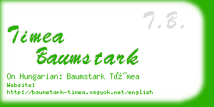 timea baumstark business card